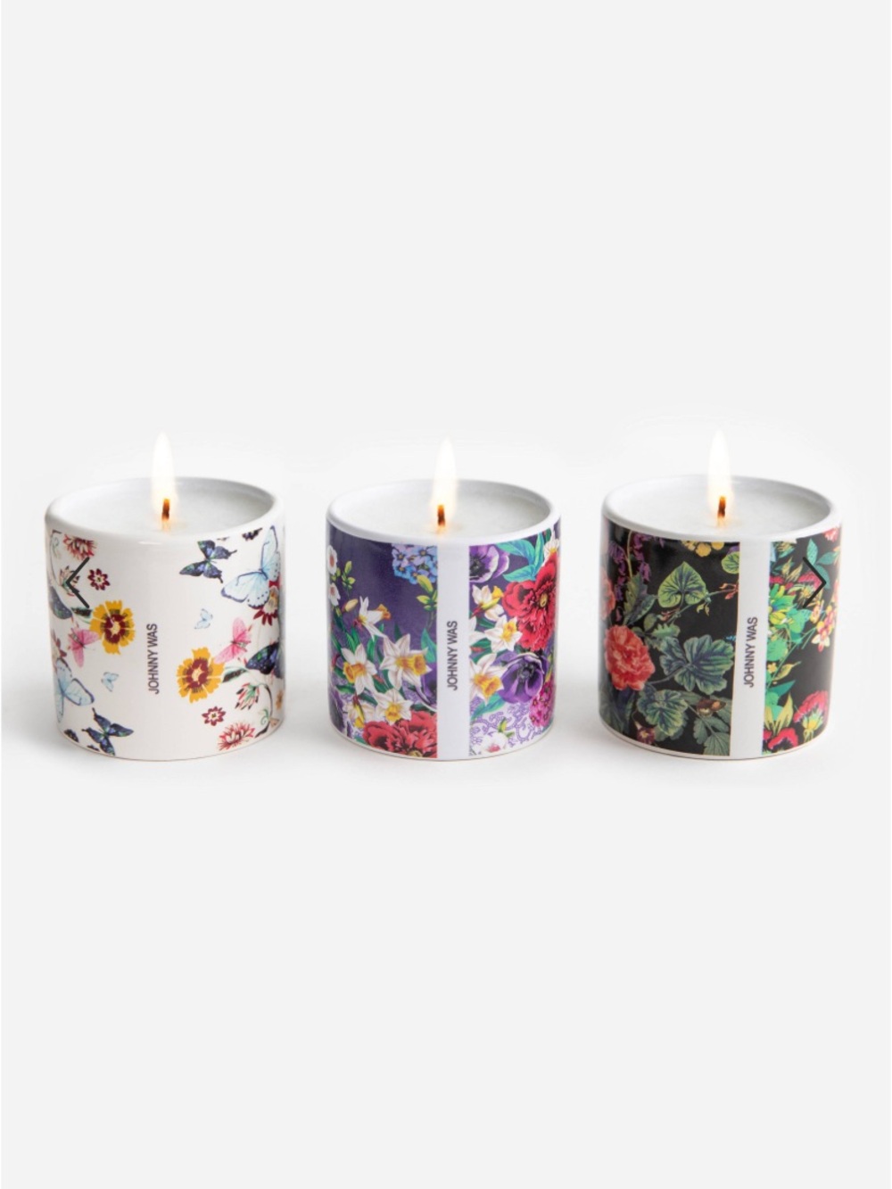 Johnny Was Votive Set - Pacific Amber, Bohemian Bloom, Coastal Poppy Scents